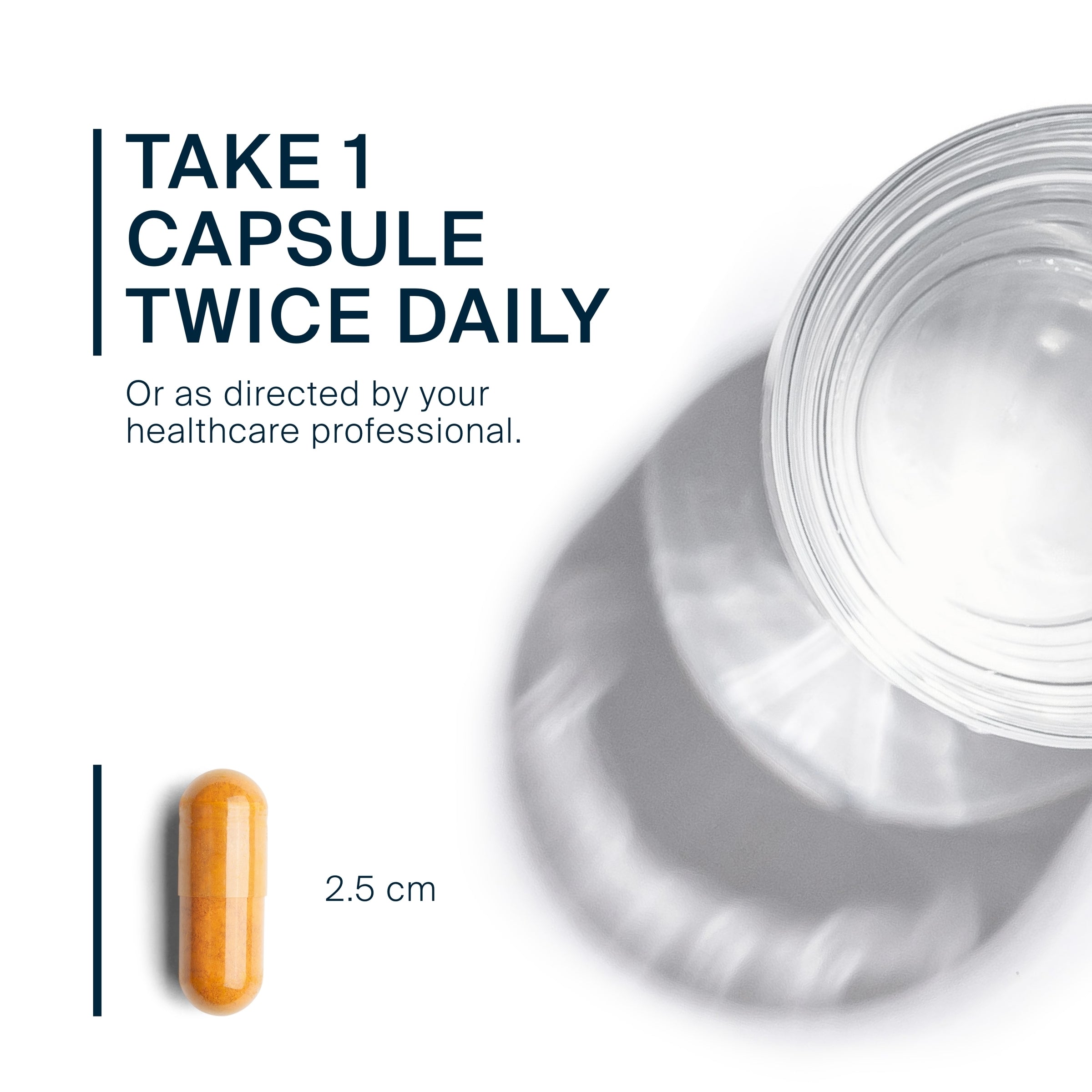 Vital Nutrients Curcumin Extract suggested use: take one capsule twice daily or as directed by your healthcare practitioner.