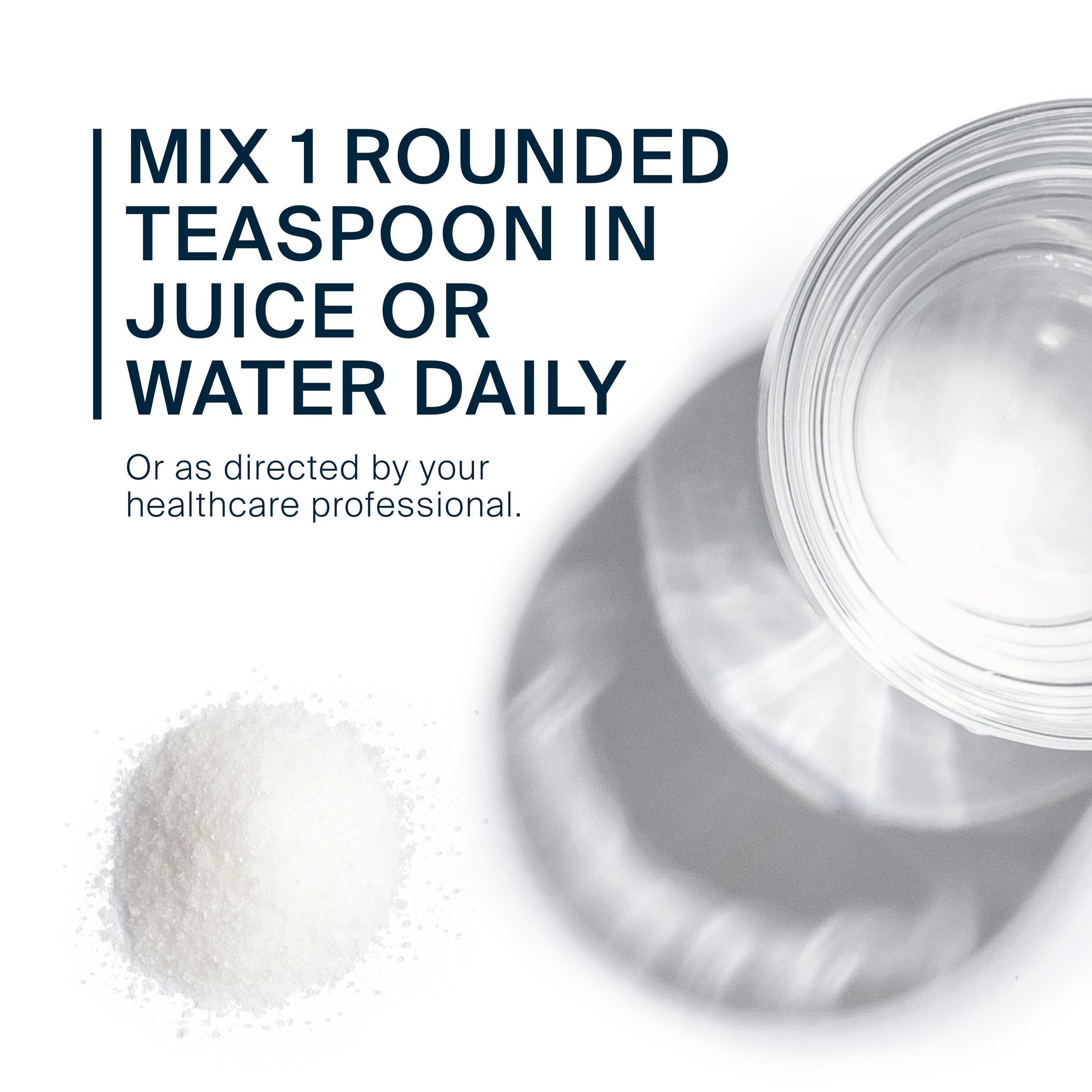 Vital Nutrients Glycine Powder suggested use: mix one rounded teaspoon in juice or water daily or as directed by your healthcare practitioner.