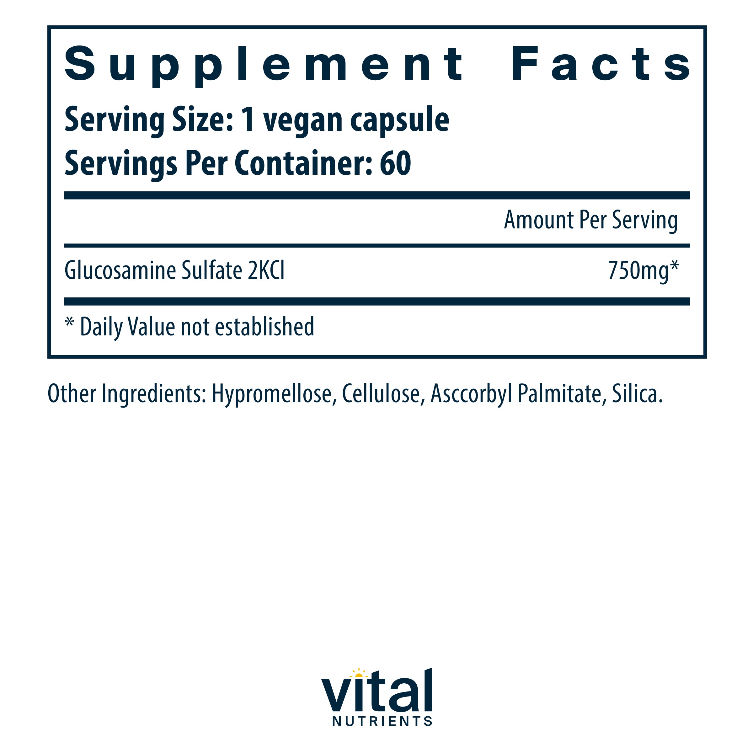 Veg-Source Glucosamine Sulfate 750mg