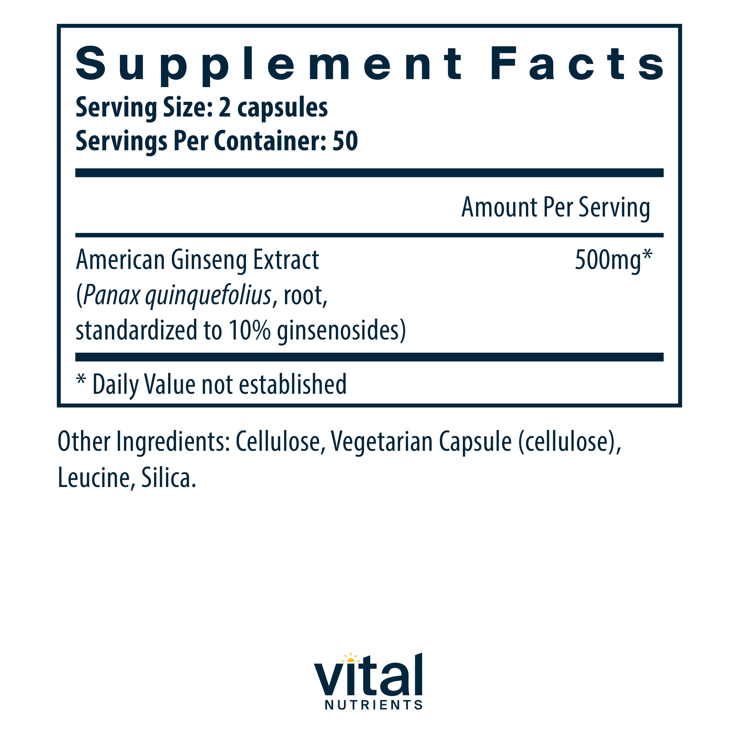 American Ginseng Extract 250mg