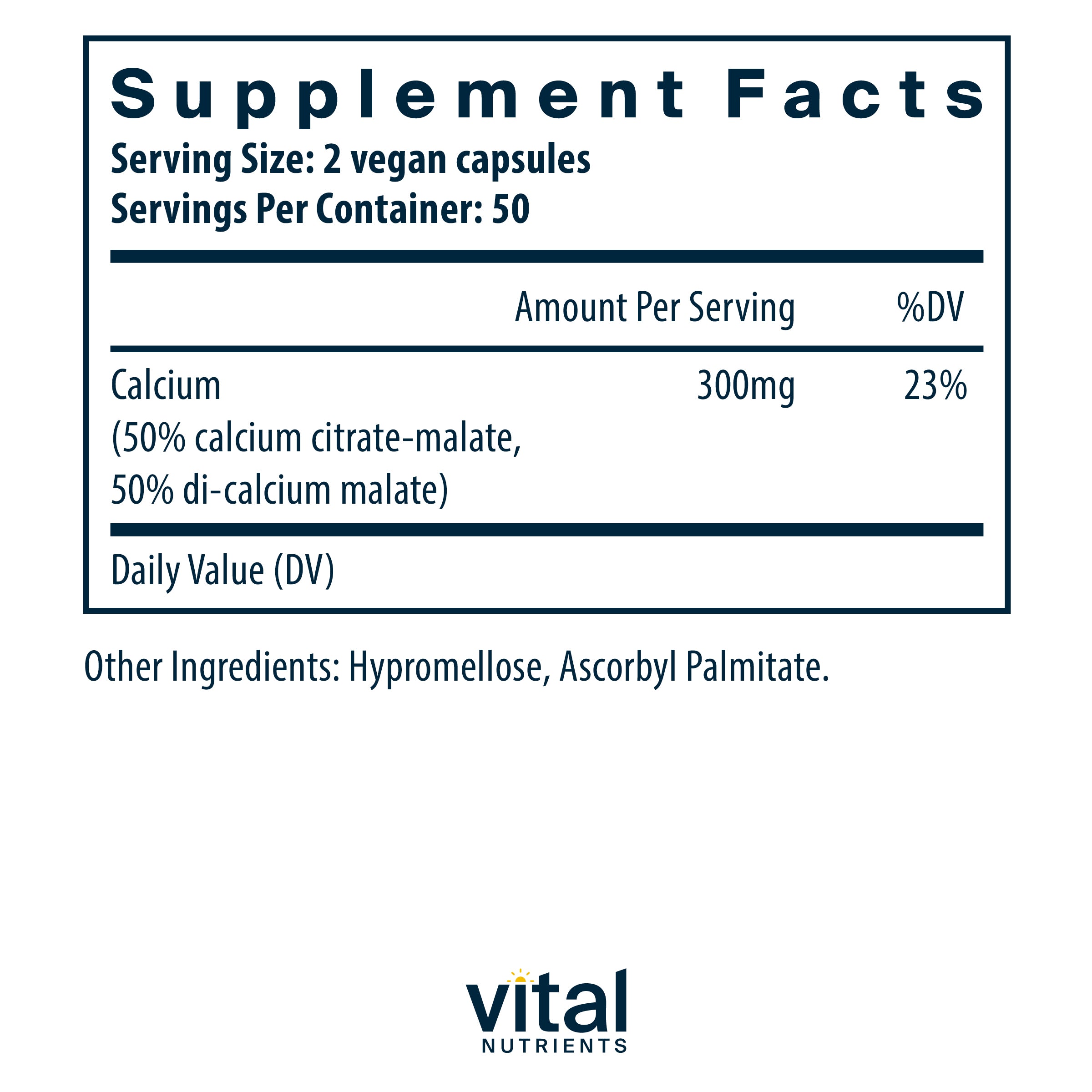 Calcium (Citrate/Malate) 150mg