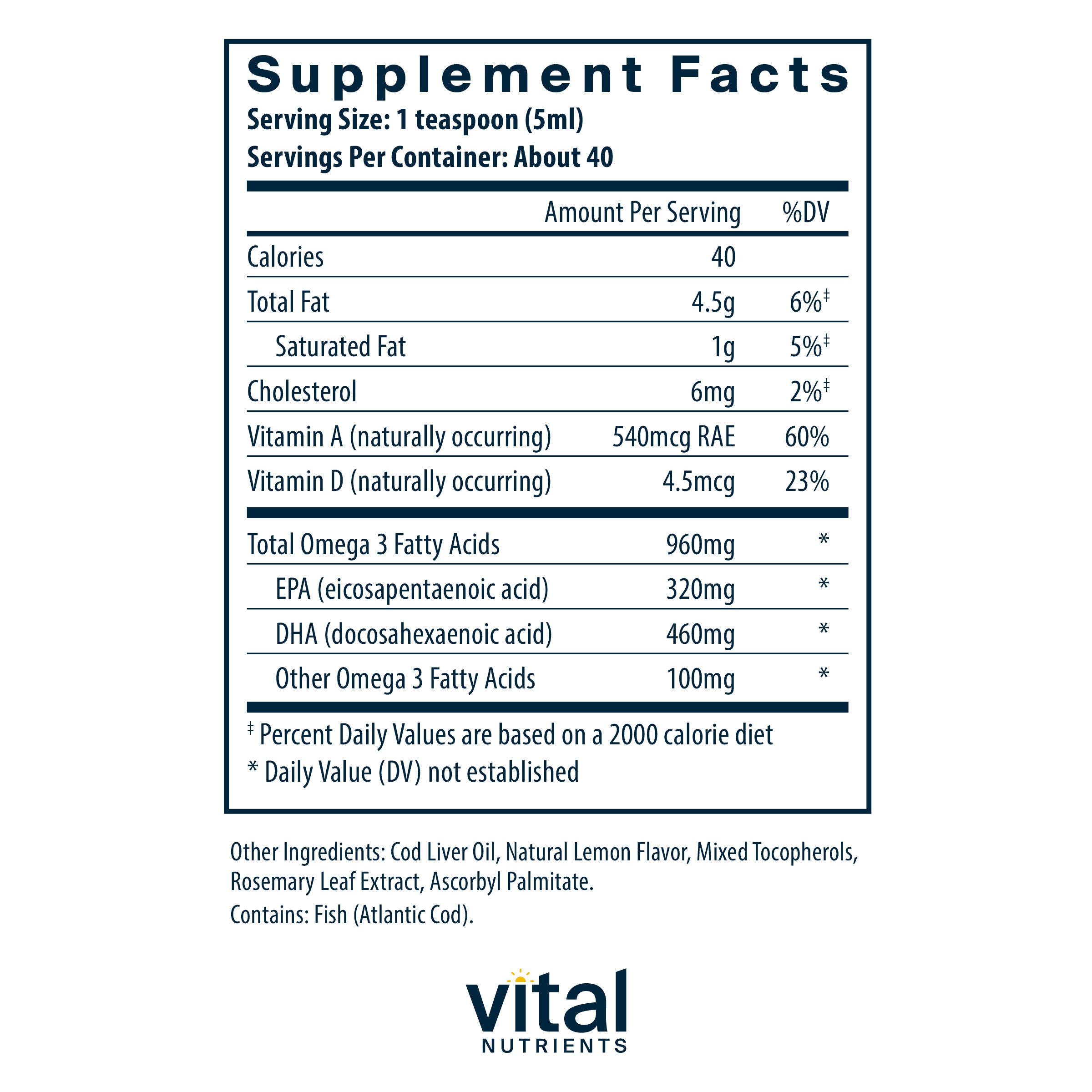 Ultra Pure® Cod Liver Oil 1025 Pharmaceutical Grade