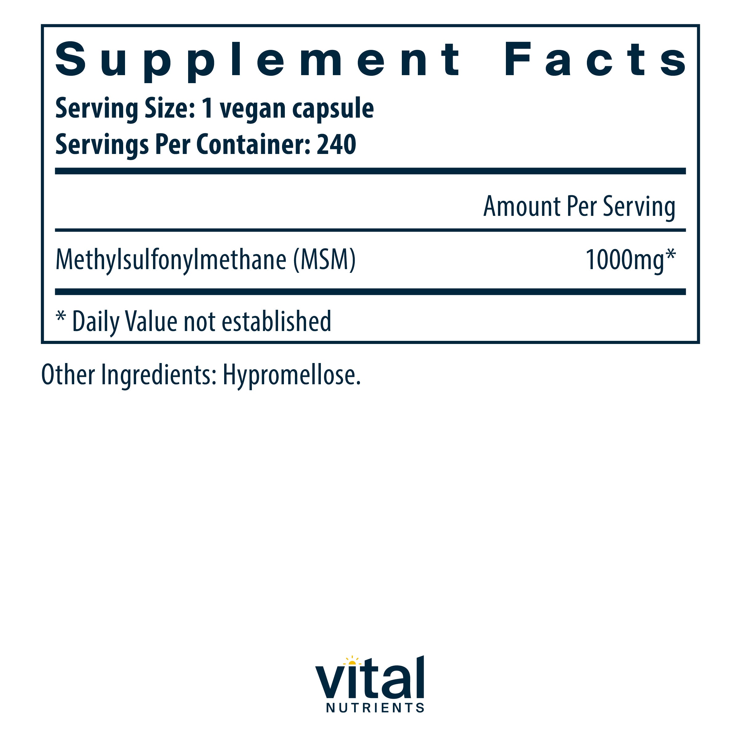 MSM 1000mg