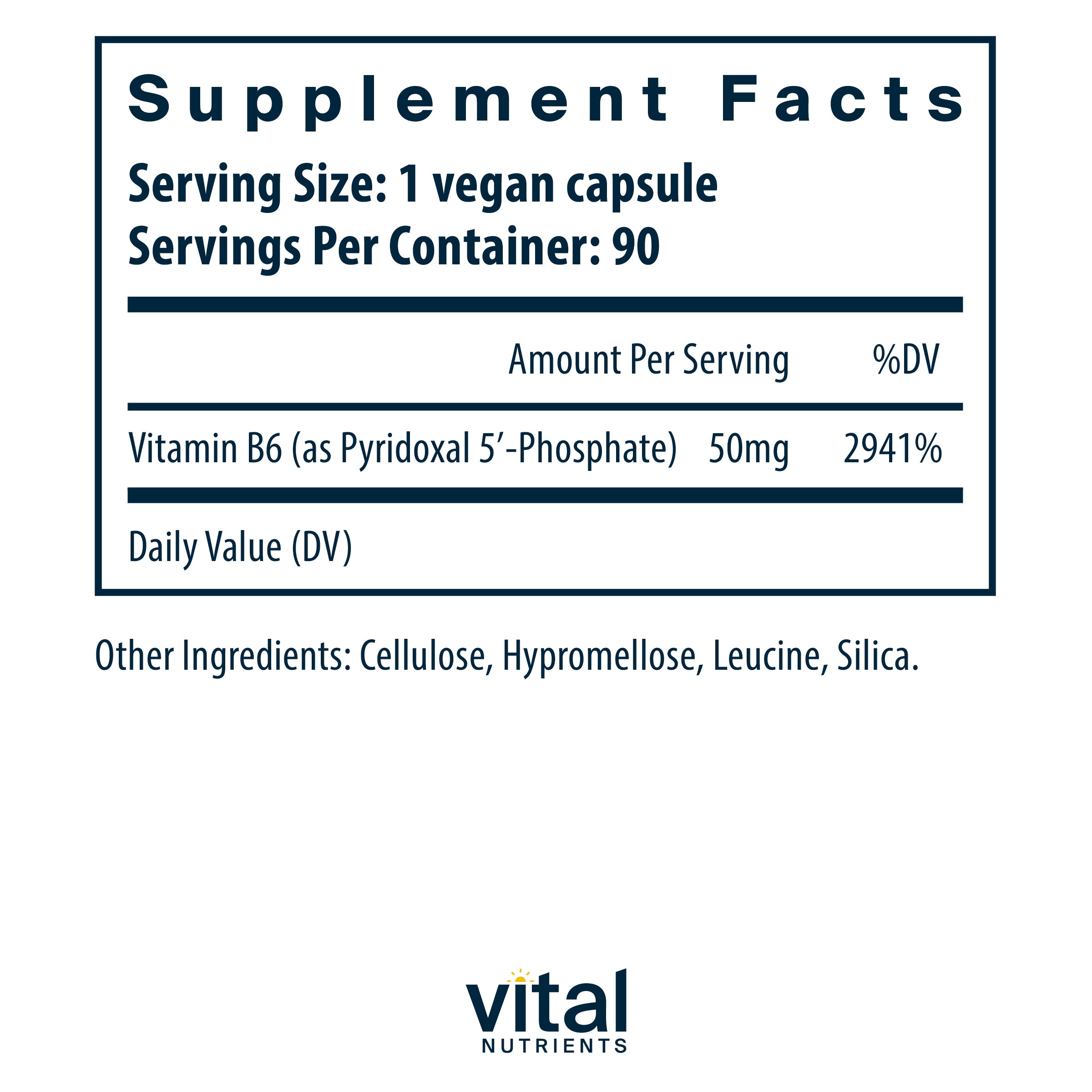 Pyridoxal-5 Phosphate 50mg
