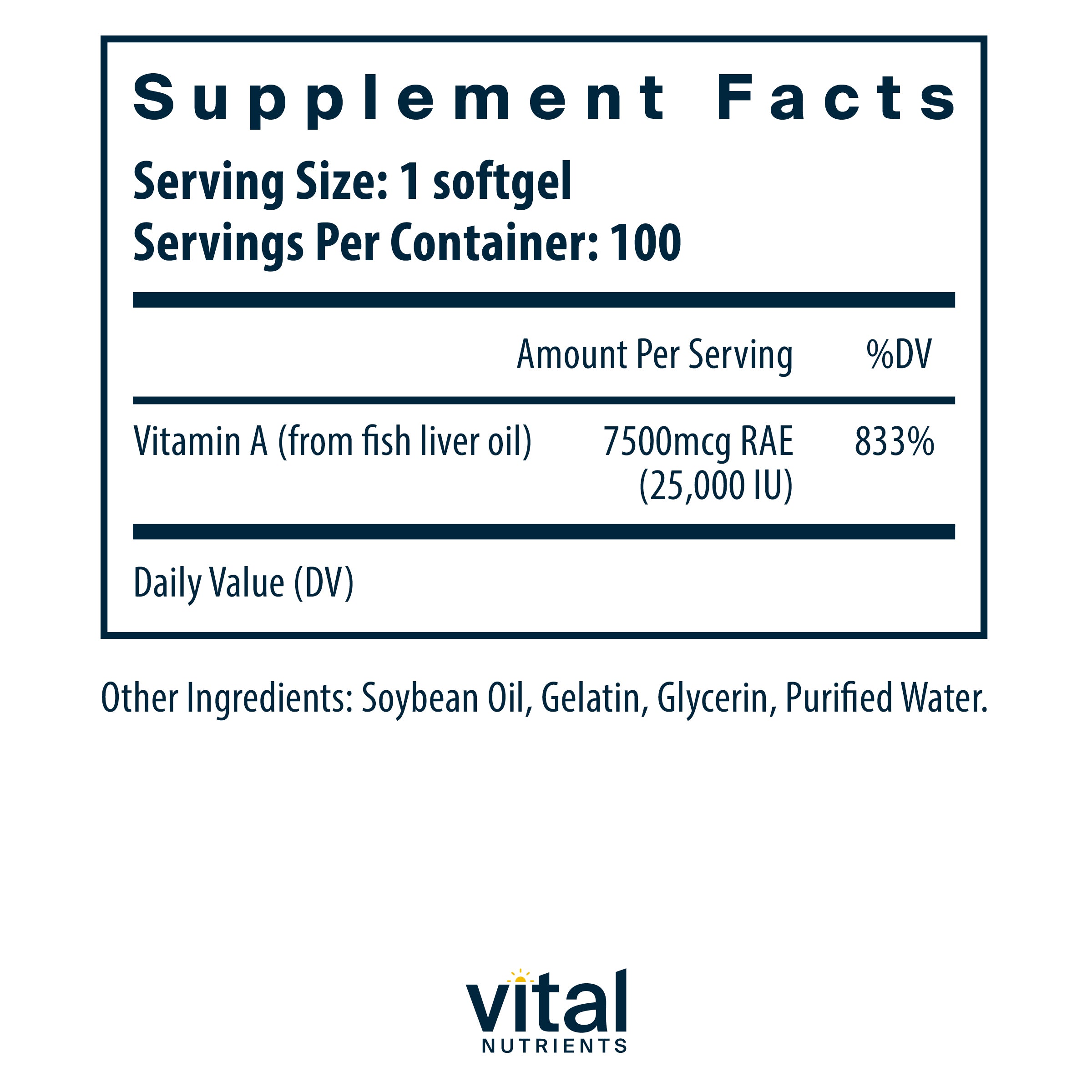 Vitamin A 7500mcg RAE
