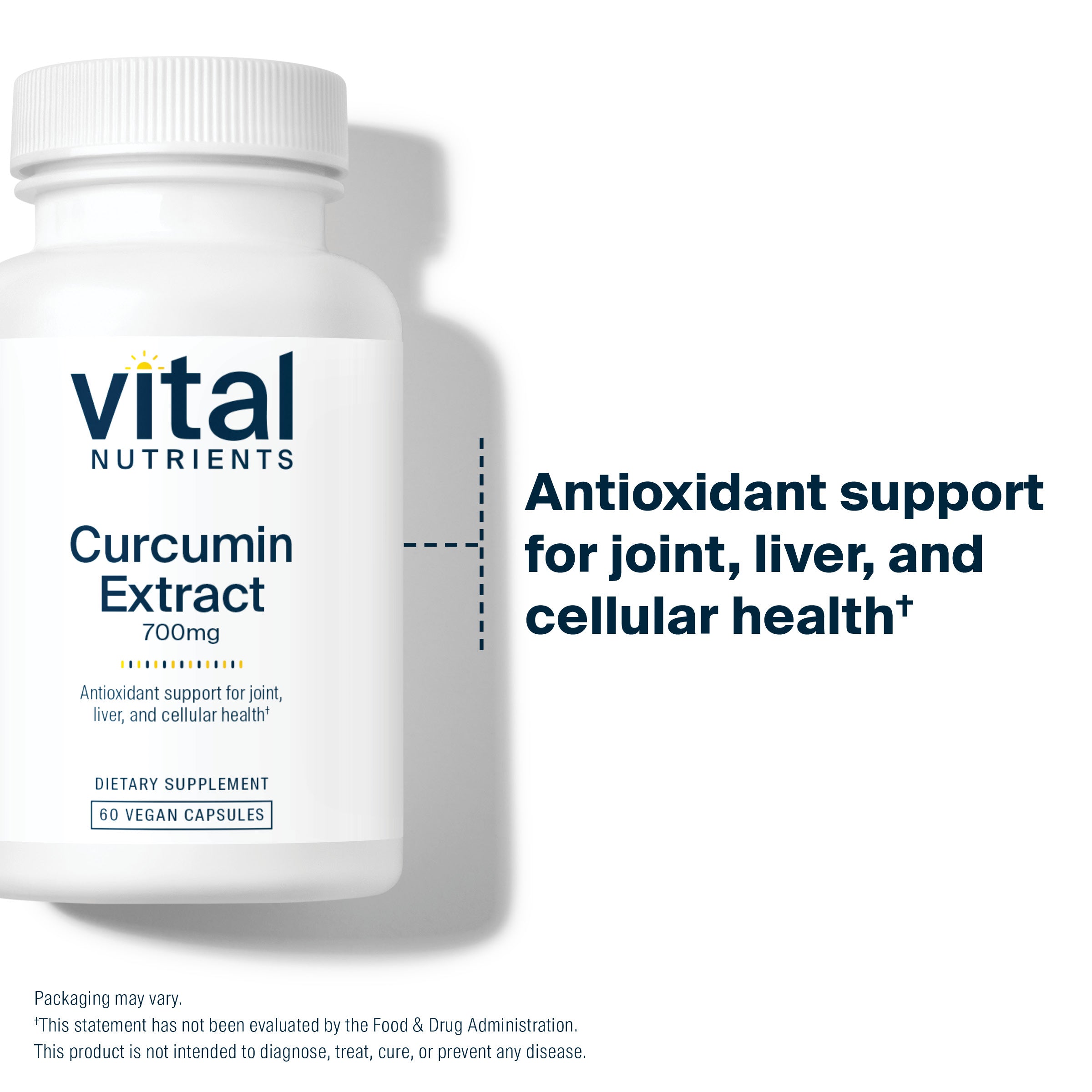 Vital Nutrients Curcumin Extract is antioxidant support for joint, liver and cellular health.*