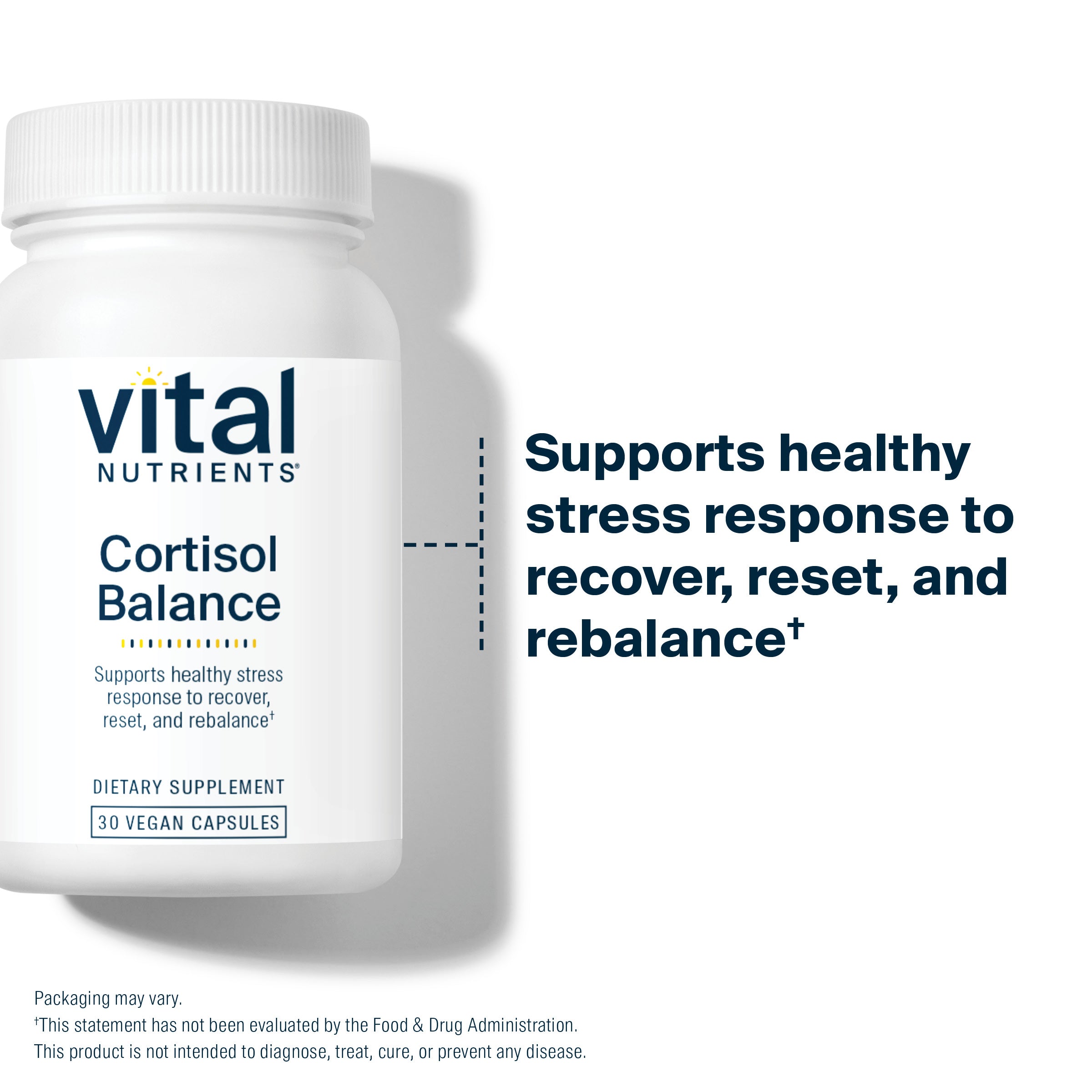 Vital Nutrients Cortisol Balance supports healthy stress response to recover, reset, and rebalance.*