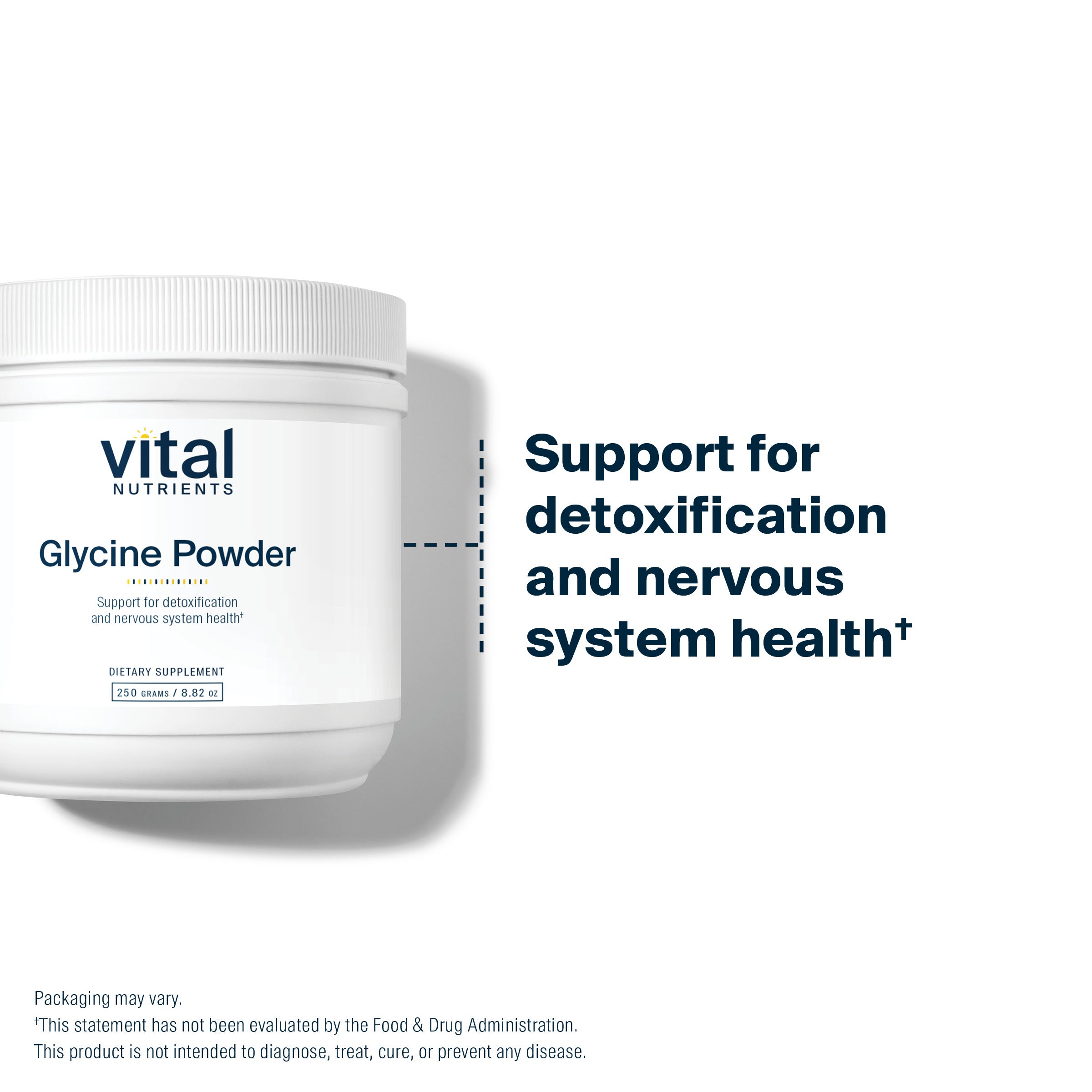 Vital Nutrients Glycine Powder support for detoxification and nervous system health.*