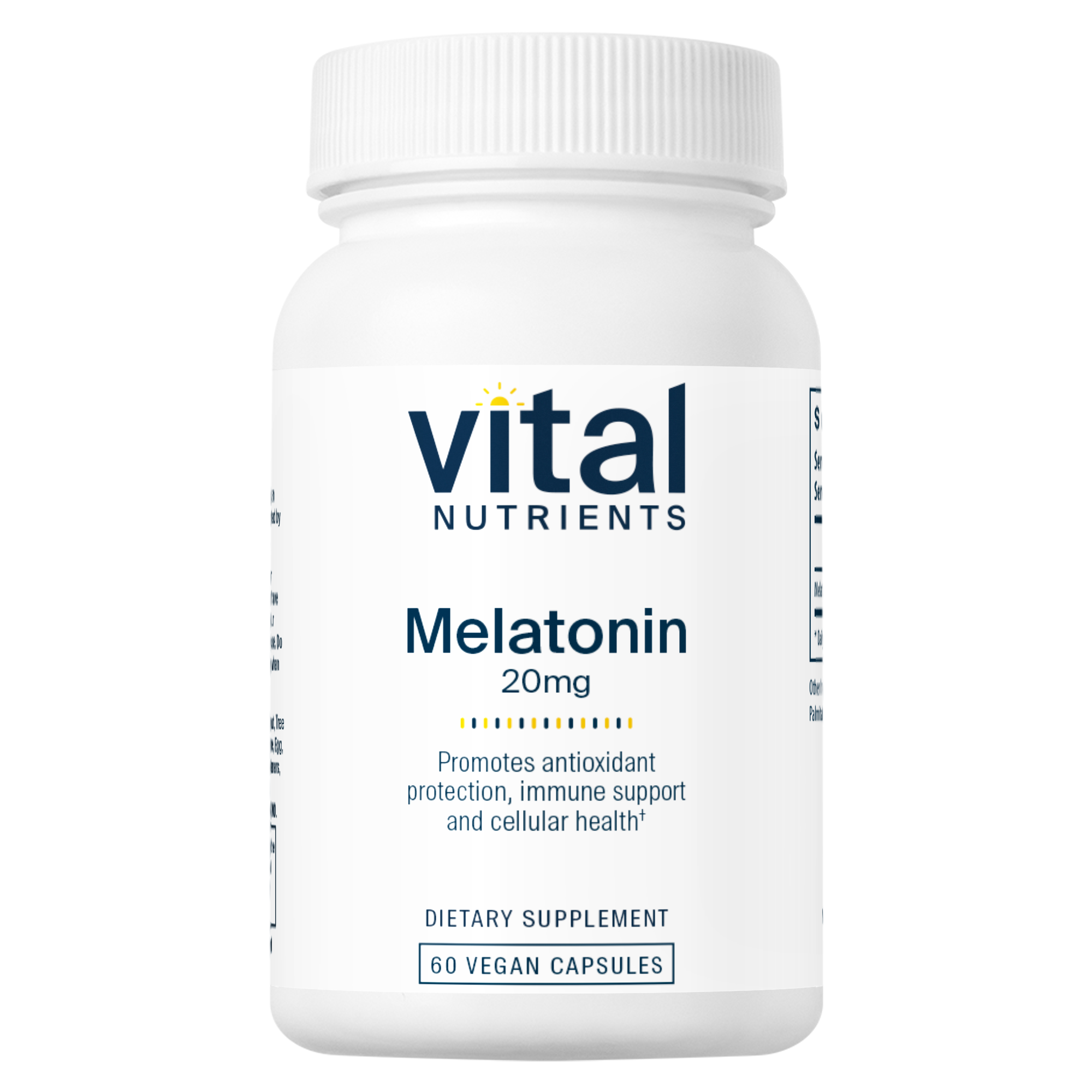 Melatonin 20mg Supplement Bottle