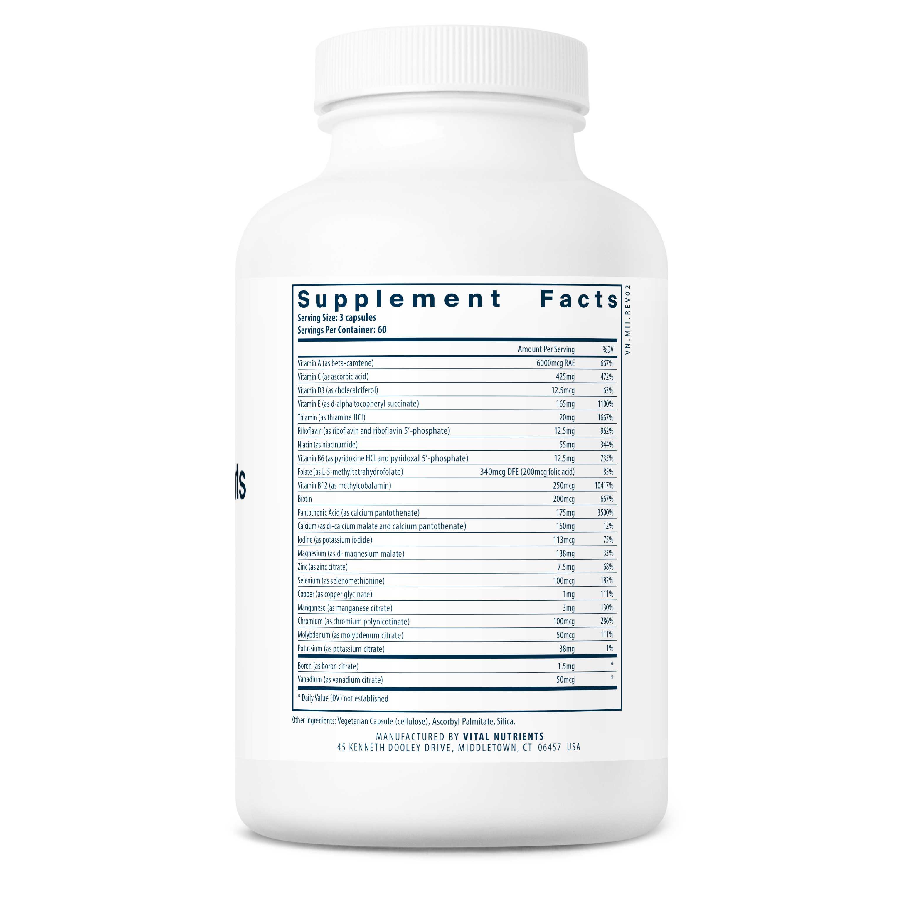 Multi-Nutrients 2 Citrate/Malate Formula (with Copper & without Iron)