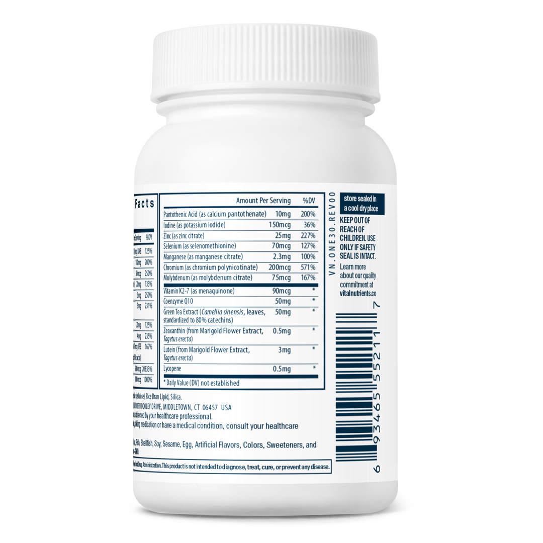 Vital Nutrients Once Daily Multivitamin | Vegan Multivitamin