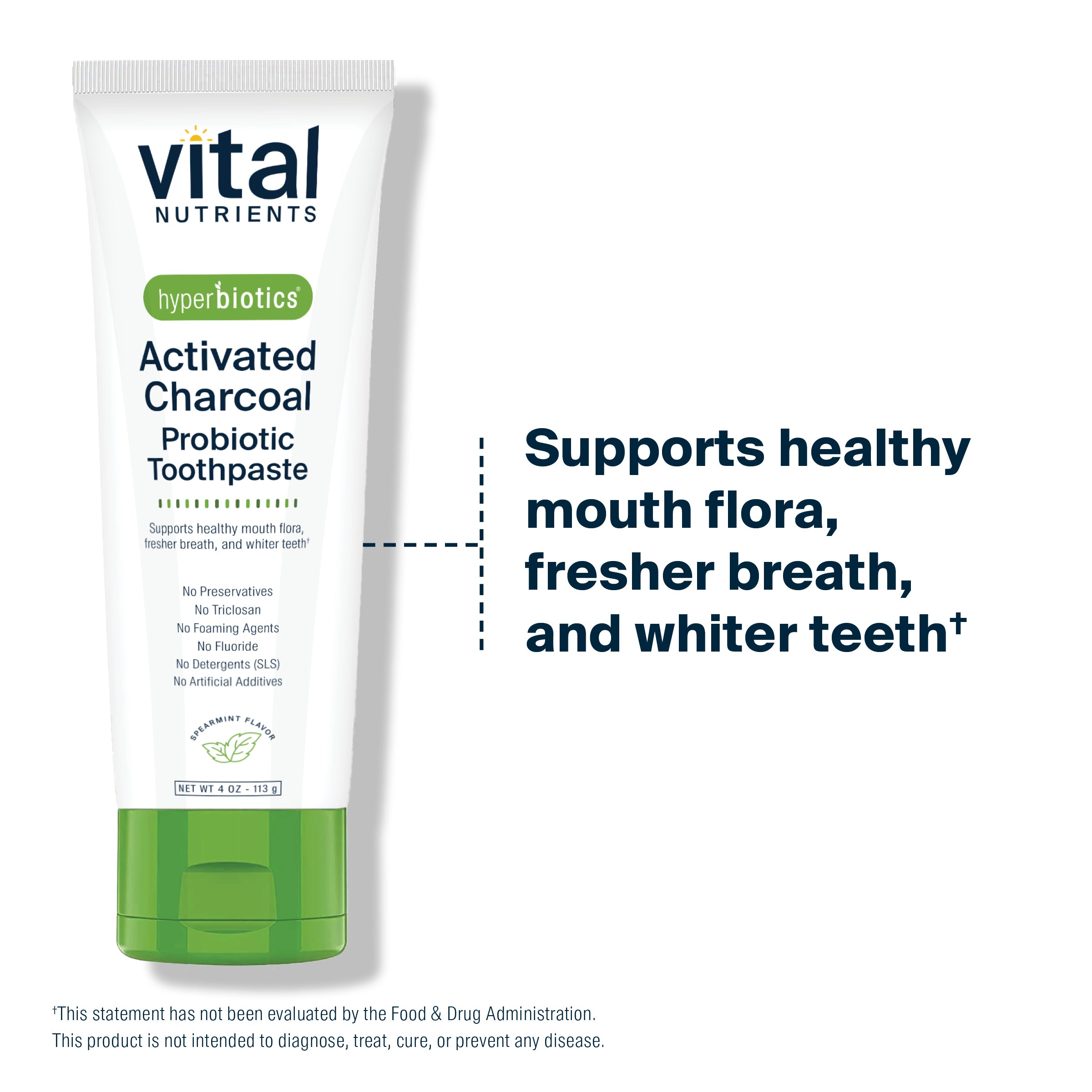 Hyperbiotics Activated Charcoal Probiotic Toothpaste | Oral Health*