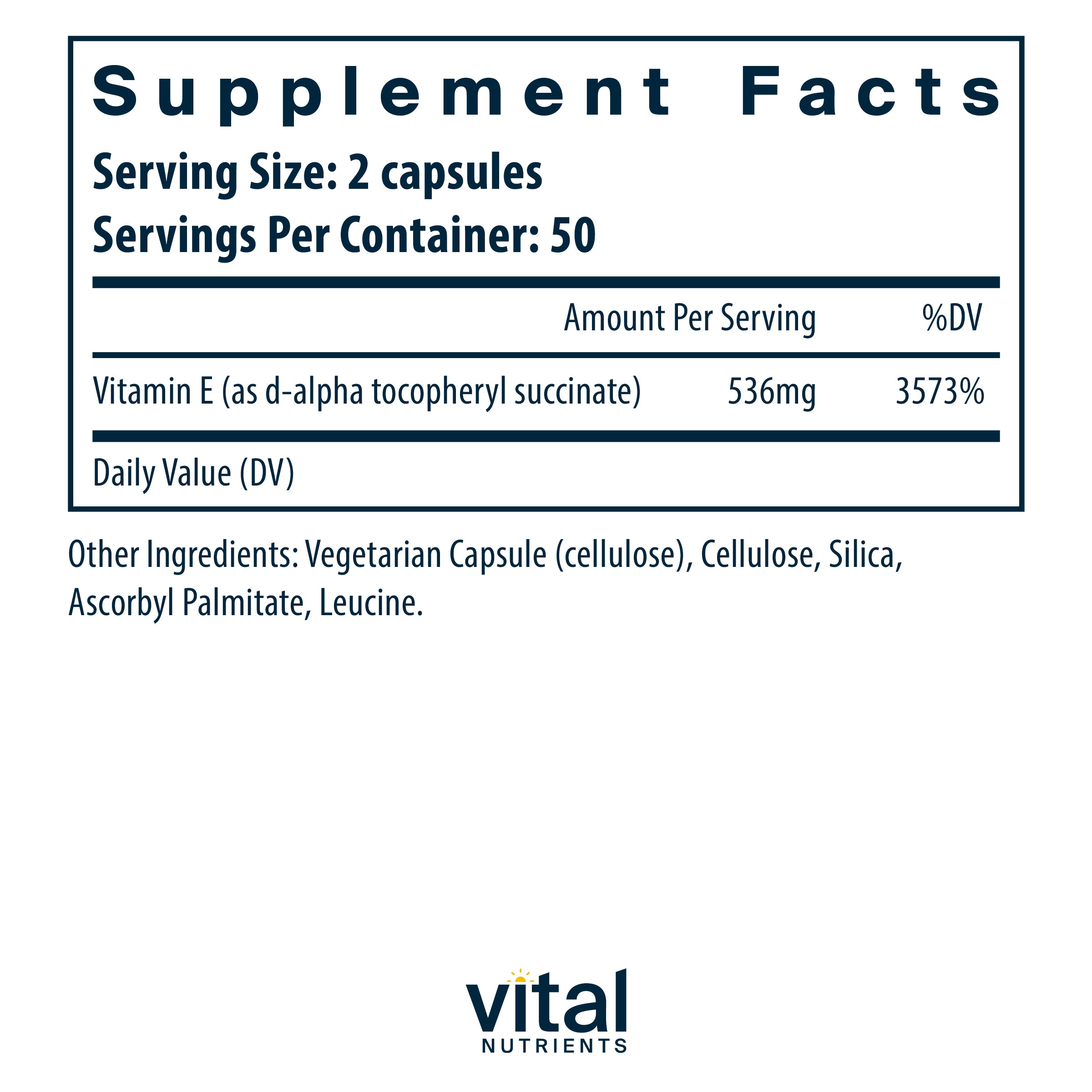 E Succinate 100 Capsules Best Vitamin E Succinate Supplement