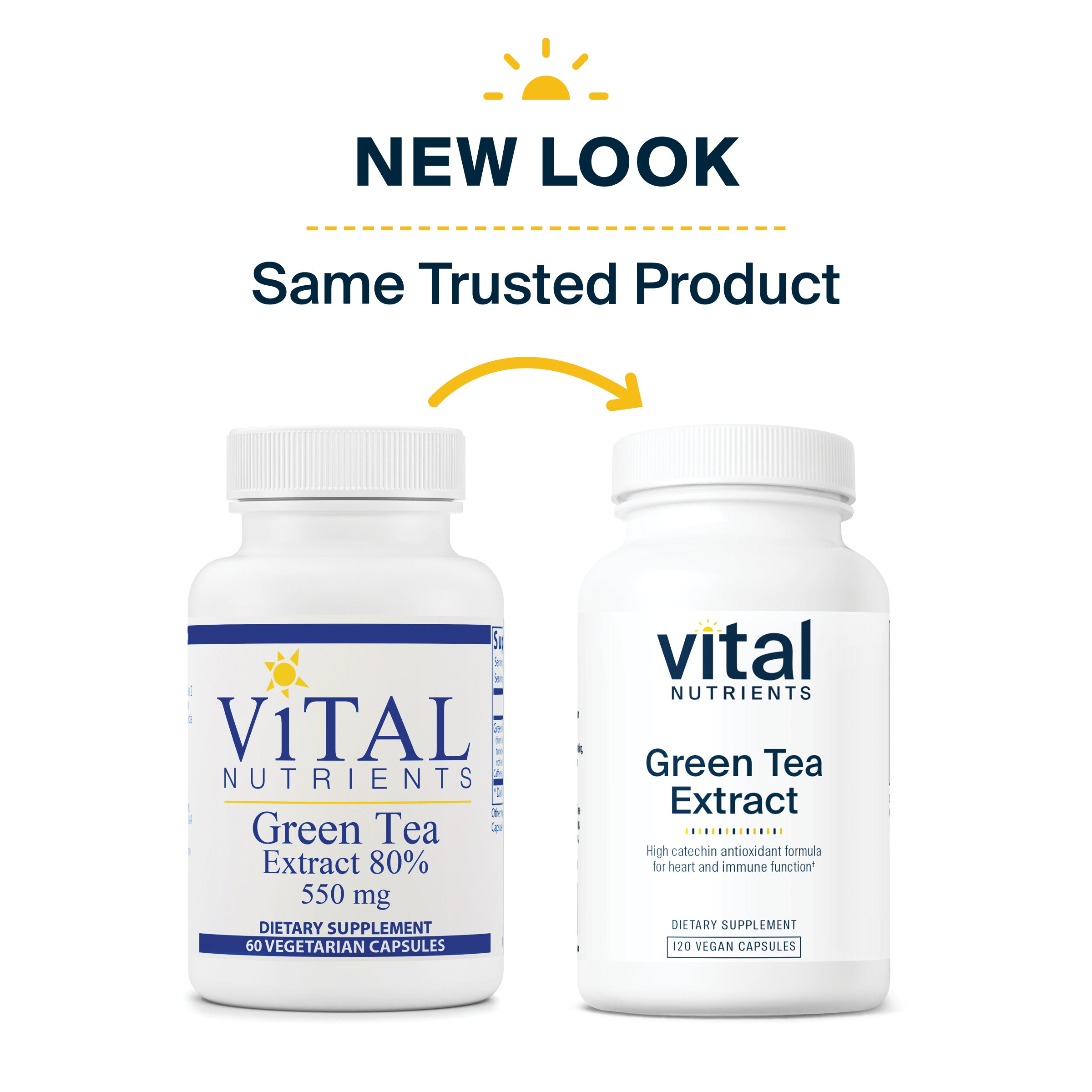Vital Nutrients New Look Same Trusted Product for Green Tea Extract