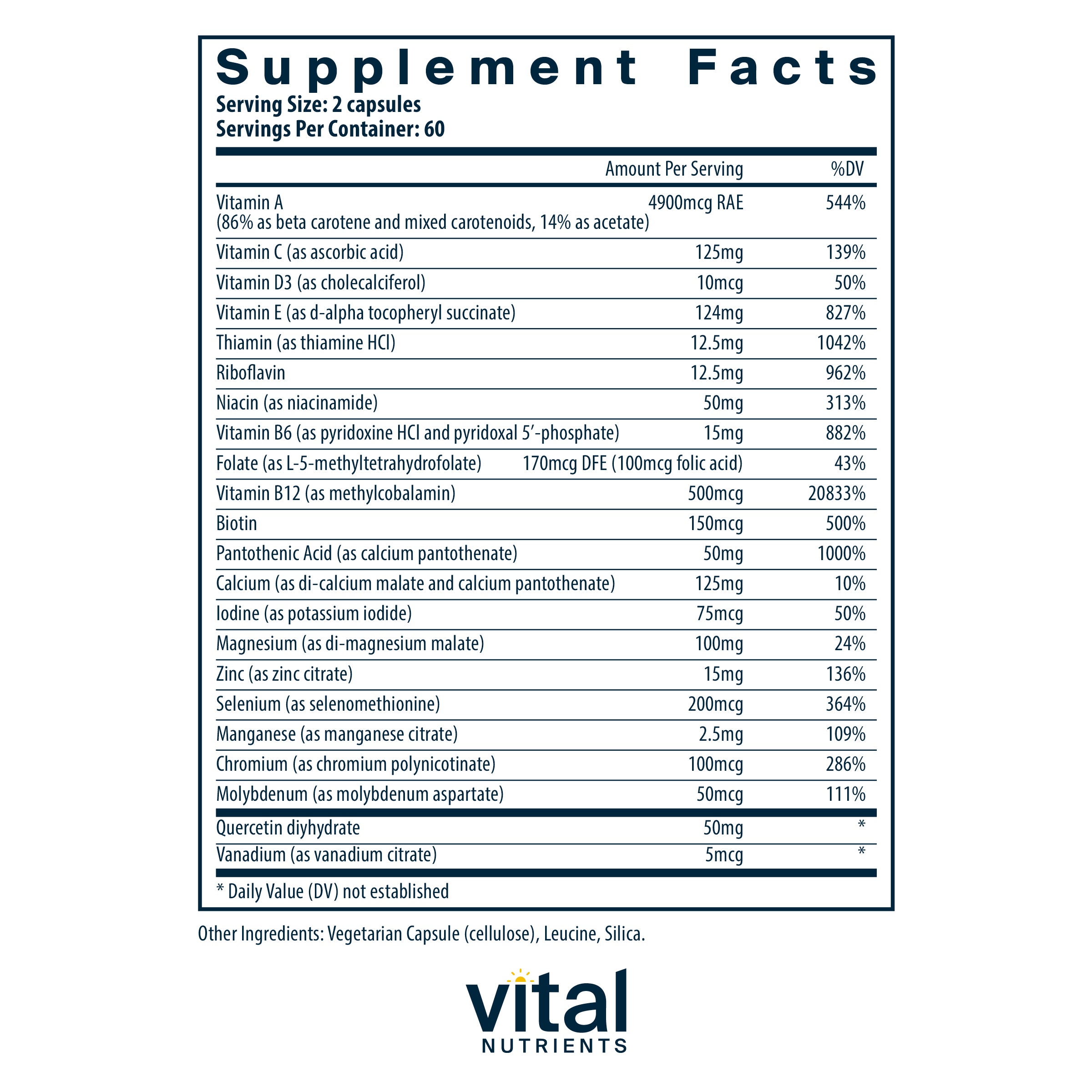 Multi Nutrient Formula Multi-Nutrients 5 | 120 Vitamin Capsules | Ultra Antioxidant Formula