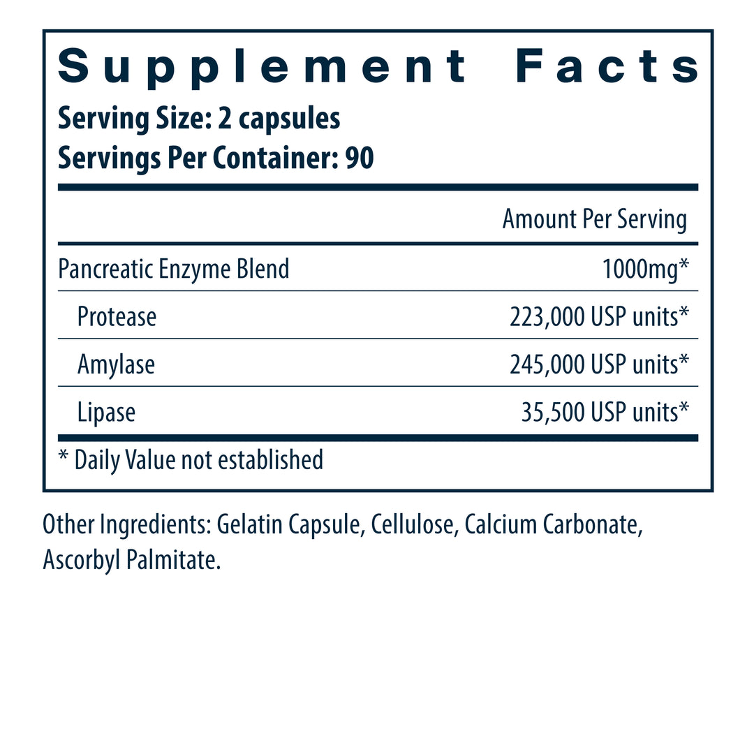Vital Nutrients Pancreatic Enzymes | Best Pancreatic Enzyme Supplement