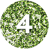Number '4' on a green textured background