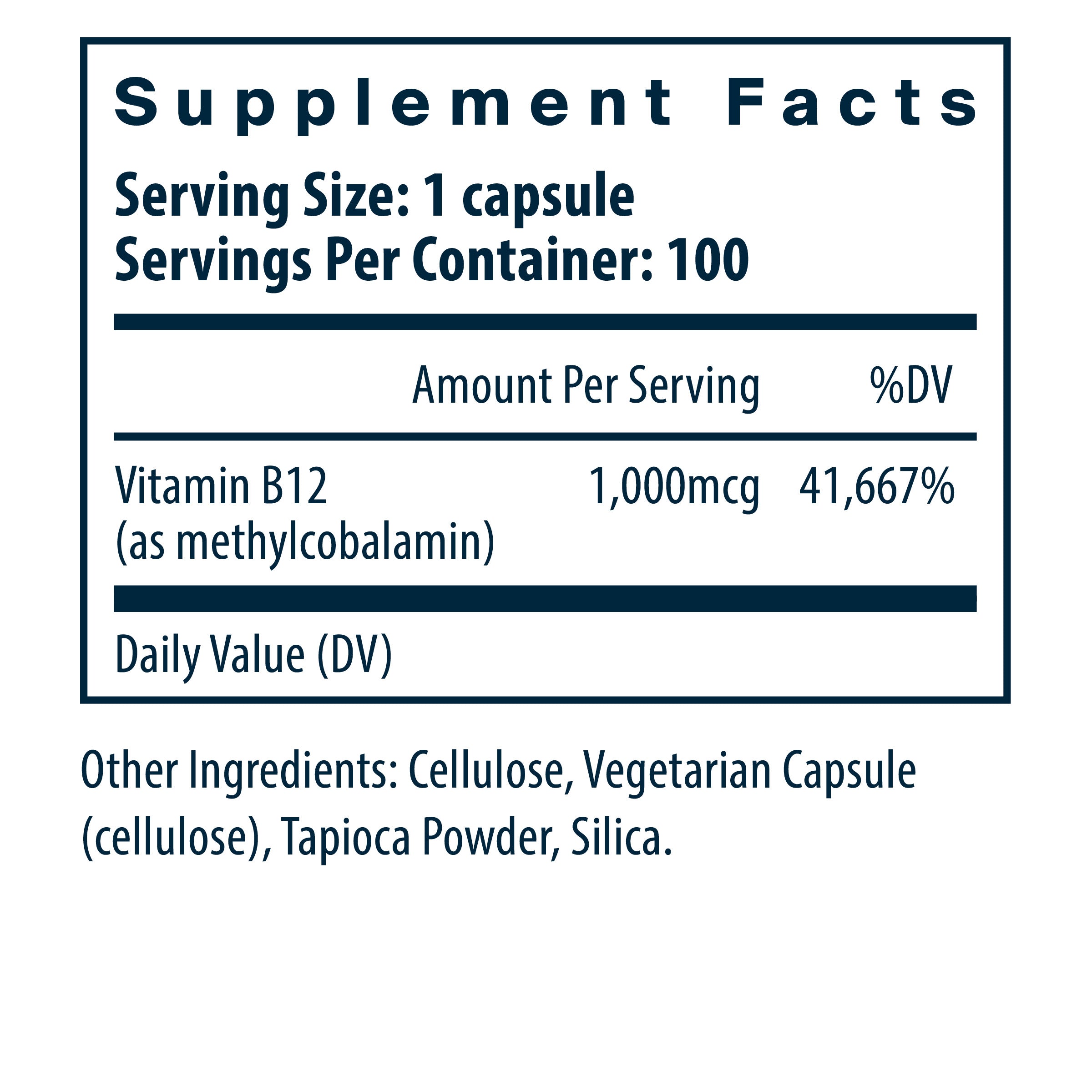 Vitamin B12 1000mcg (Vital Nutrients)