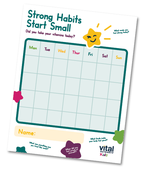 Strong Habits Start Small Sticker Chart