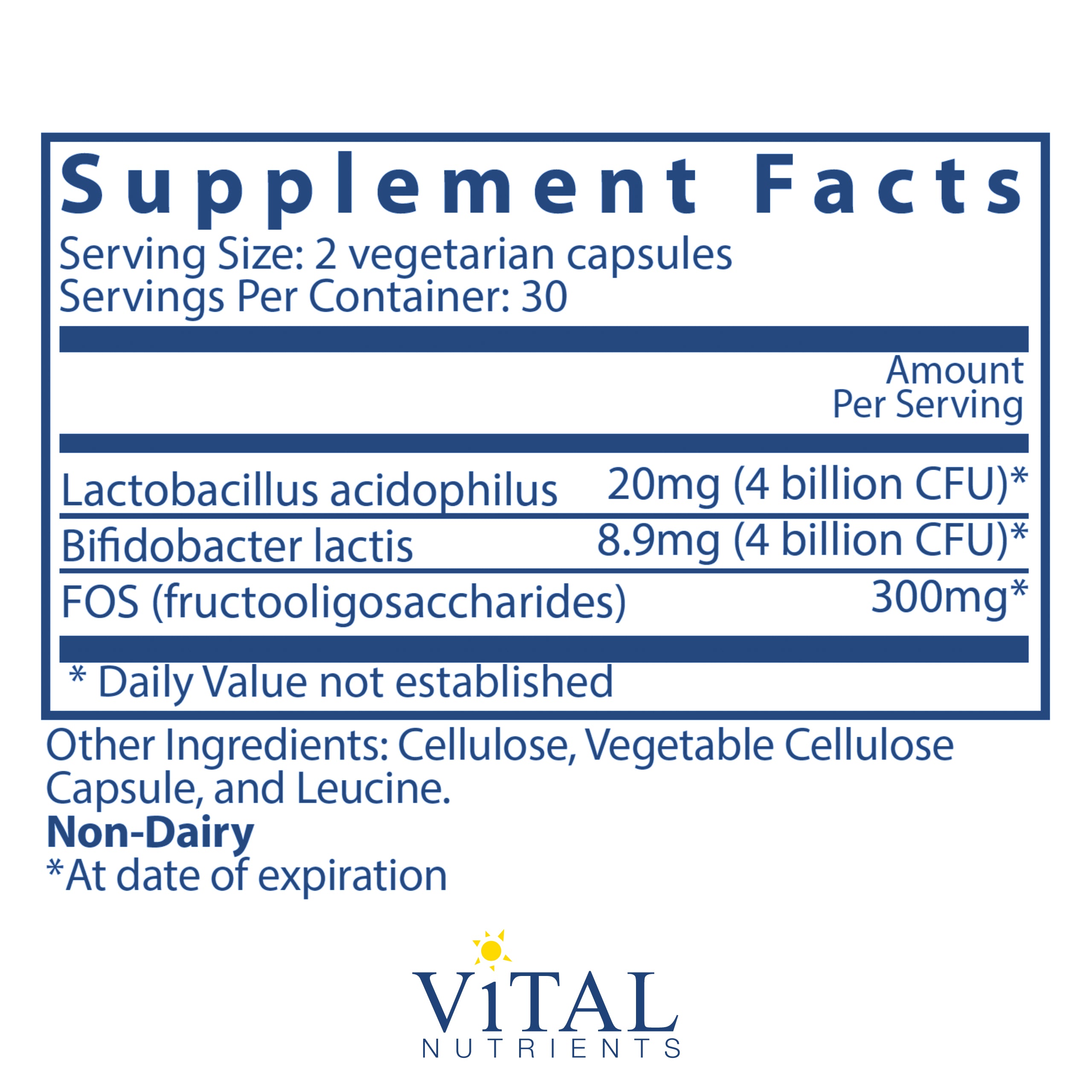 Acidophilus/Bifidobacter/FOS-Vital Nutrients