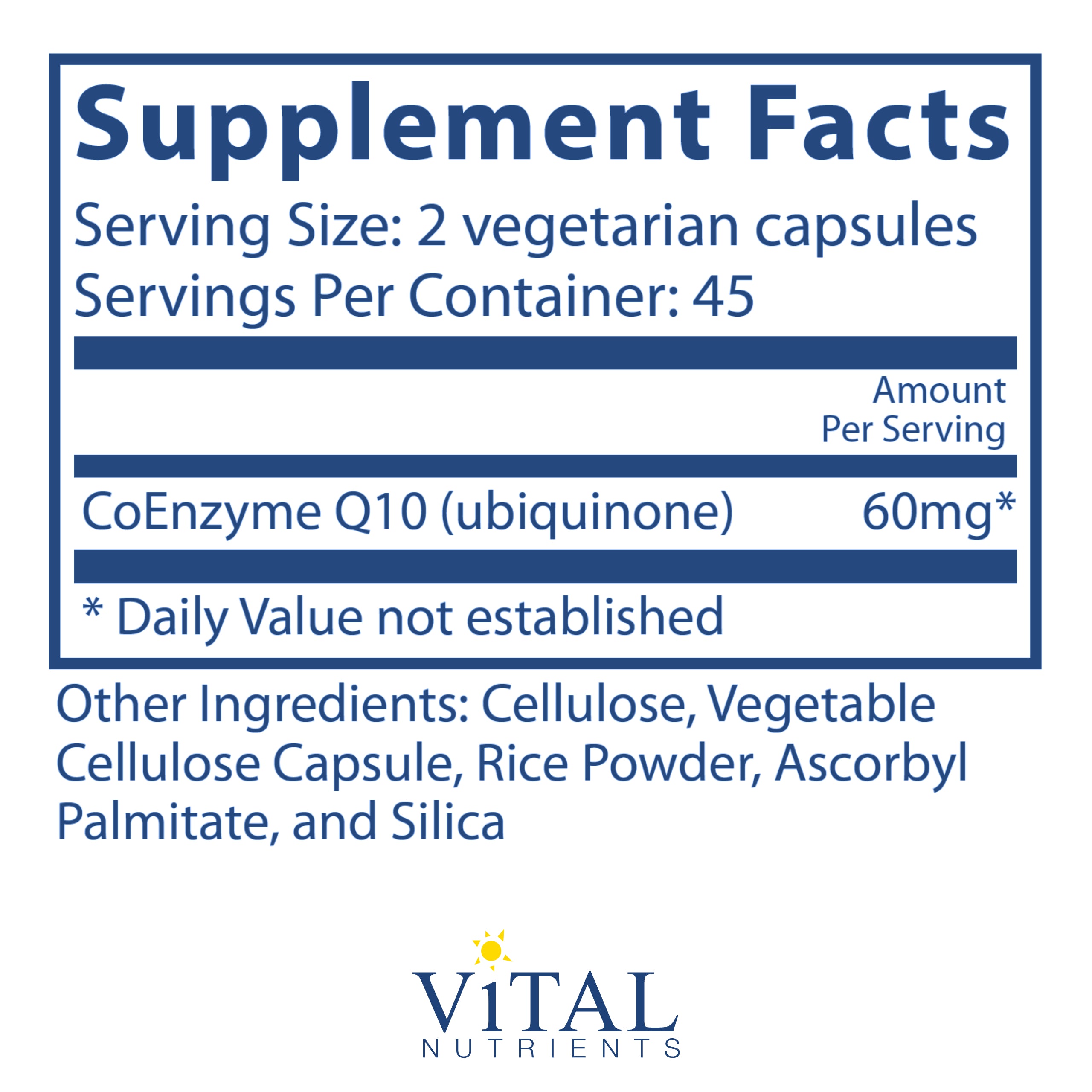 CoEnzyme Q10 30mg-Vital Nutrients